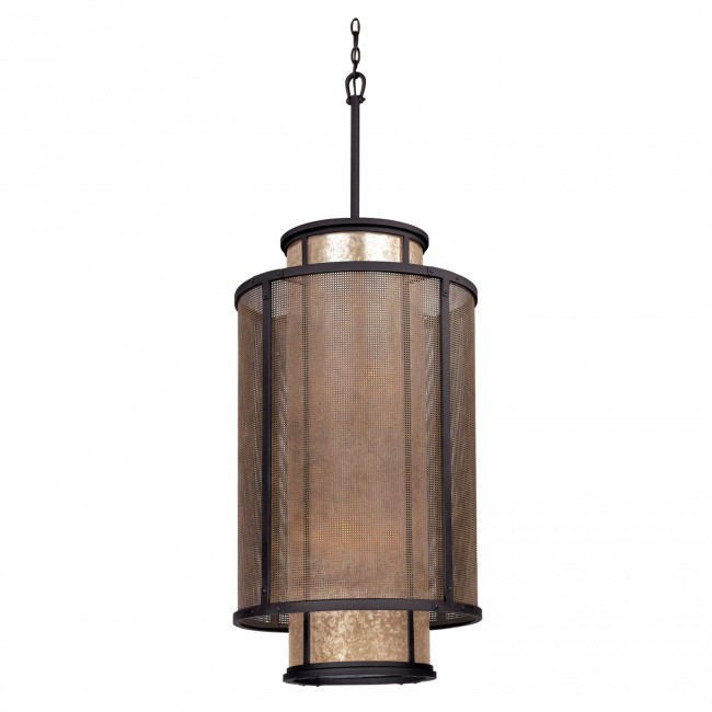 Bronze Copper Mountain 21-Inch Eight-Light Drum Pendant