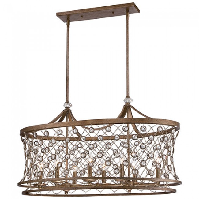 Vel Catena Arcadian Gold Eight-Light Island Pendant