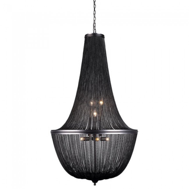  Paloma Dark Grey 30-Inch 10-Light Chandelier