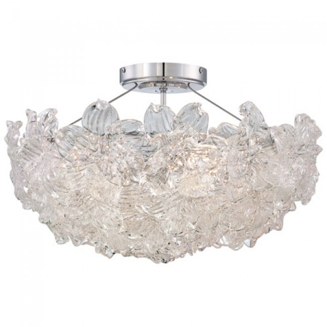  Bella Fiori Chrome Semi-Flush Light