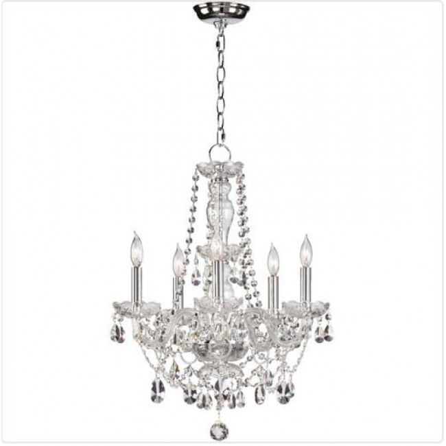 Five-Light Chrome Chandelier