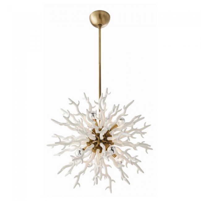 Diallo White Eight Light Small Pendant