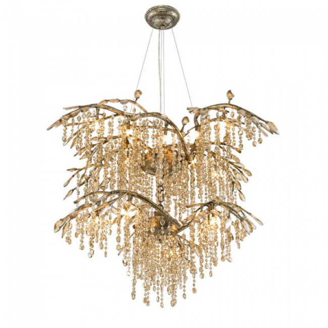  Autumn Twilight Mystic Gold Two Tier Chandelier