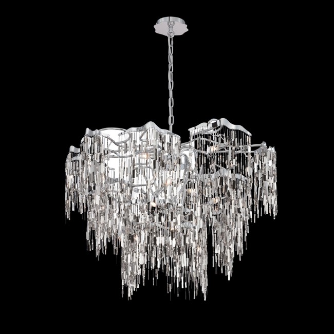 Elfassy Chrome 39-Inch 16-Light Chandelier