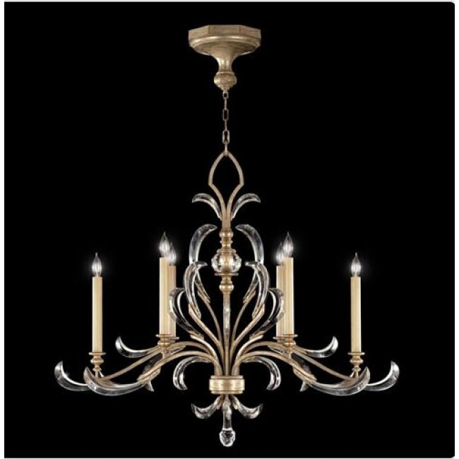 Fine Art Lamps Beveled Arcs Six-Light Chandelier
