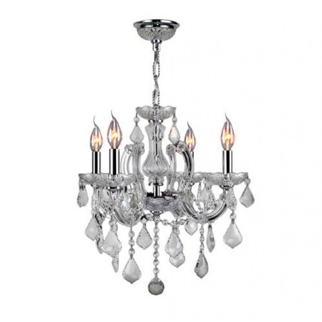 Chrome Four-Light Chandelier