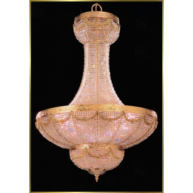 Entryway/ foyer crystal chandelier in gold plated finish