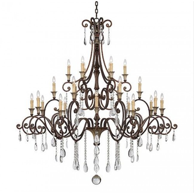 Bronze 24-Light Chandelier