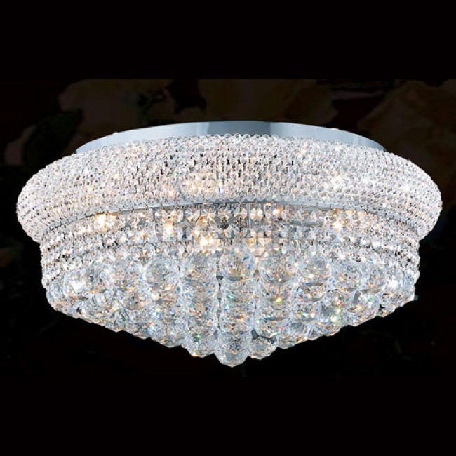  Corp Empire 10-Light Chrome Finish with Clear-Crystals Ceiling-Light