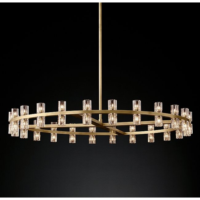 Modern simple style 24 lights round crystal chandelier