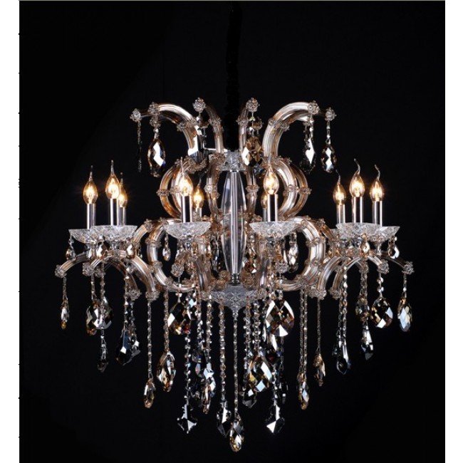 10 Light Maria Theresa crystal chandelier in cognac finish