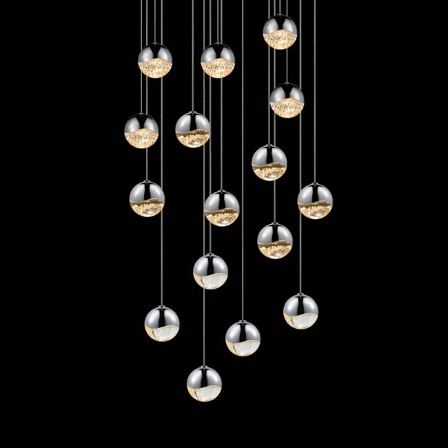 Polished Chrome 16-Light LED Pendant