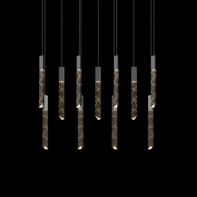 Polished Chrome Eleven-Light LED Pendant