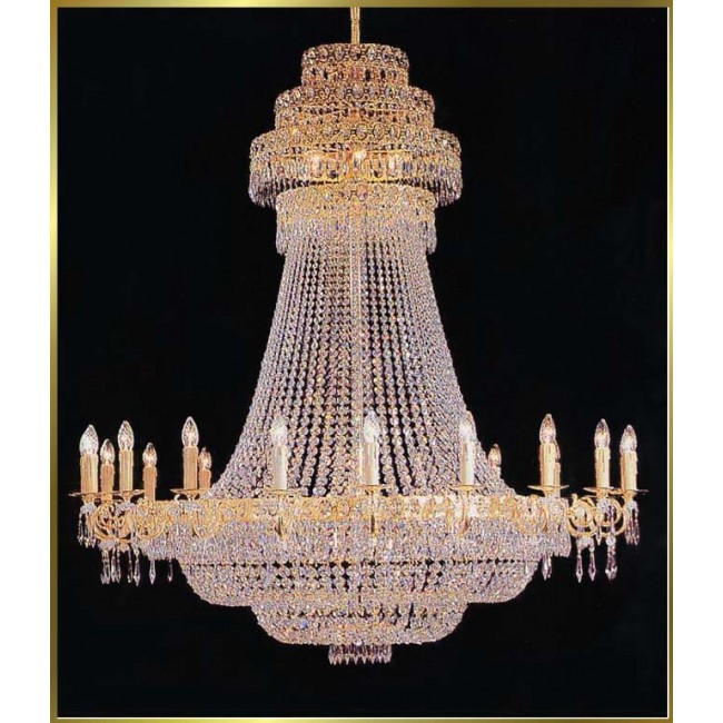 Entryway/ foyer crystal chandelier in gold plated finish