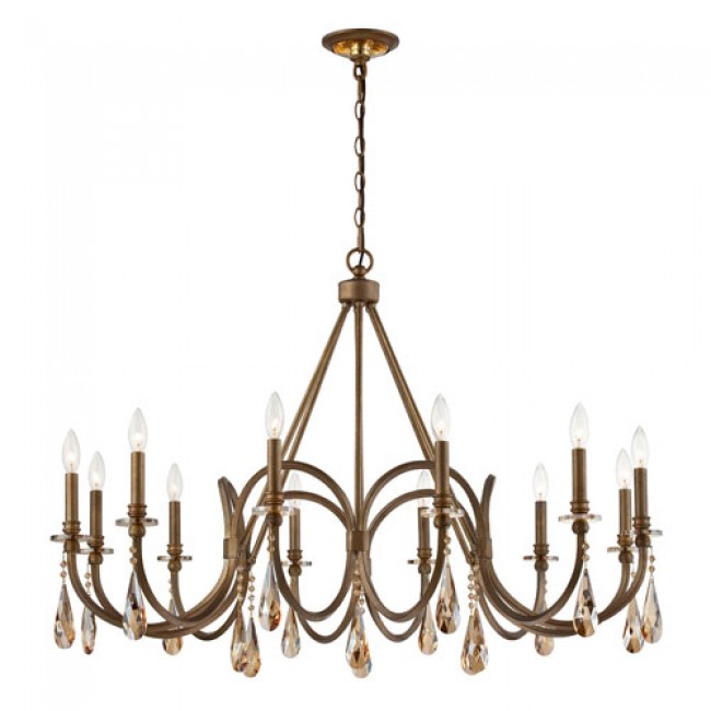Padova Bronze 12 Light Chandelier