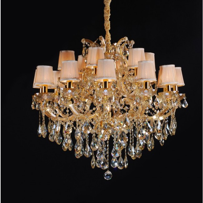 Gold plated 18 light traditional crystal Chandelier