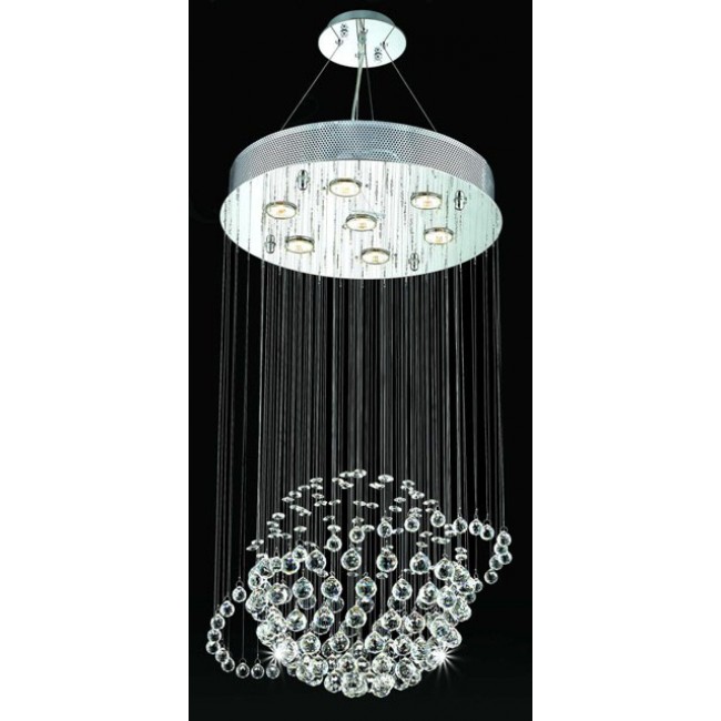 8 light polished chrome galaxy Contemporary Crystal Chandelier 