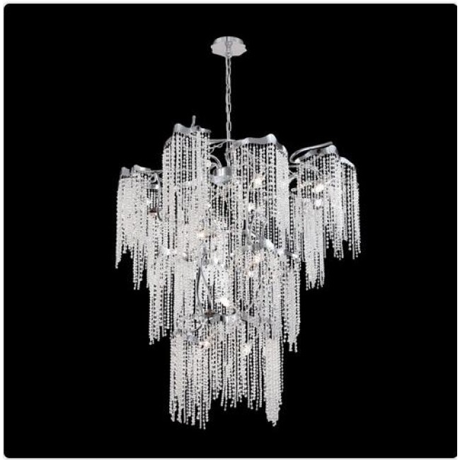 Chrome 40-Inch 19-Light Chandelier