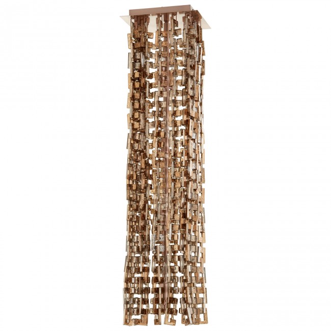 Satin Copper Eight-Light Pendant