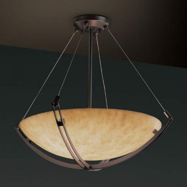 Group 60-Inch Bowl Pendant with Crossbar