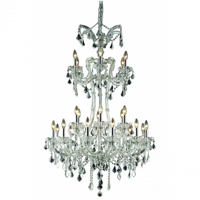 Maria Theresa Spectra Swarovski Crystal Chrome 24 Light 50-in Chandelier