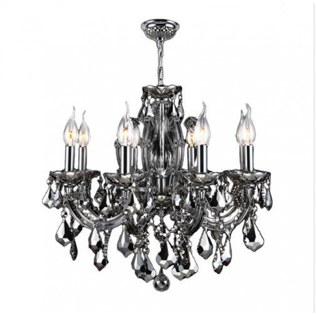 Chrome Six-Light Chandelier
