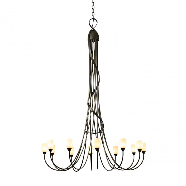 Flora Dark Smoke 43.5-Inch Twelve-Light Chandelier