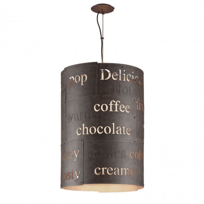 Salvaged Rust and Parisian Eight Light Pendant