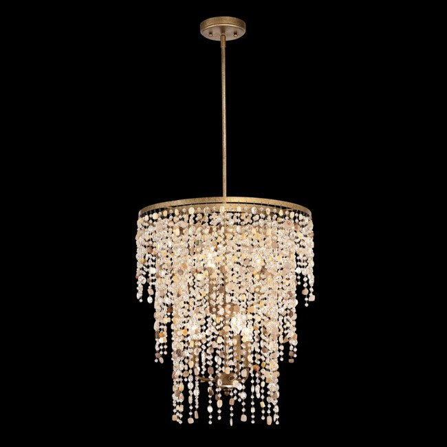  Gilded Imperial Silver Six-Light Chandelier