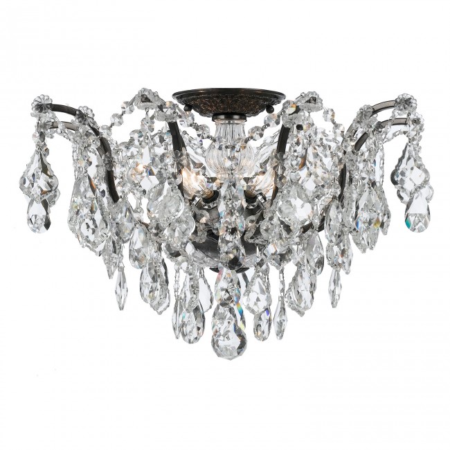 Group Filmore Vibrant Bronze Five-Light Semi-Flush Mount Fixture