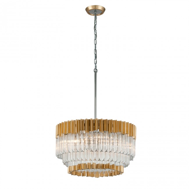 Gold Leaf Ten-Light Pendant