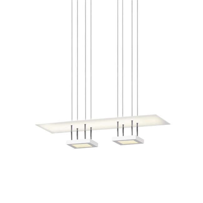 Satin White LED 31.5-Inch Two Light Linear Pendant
