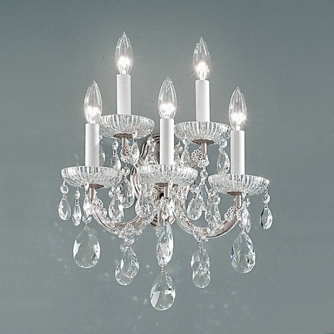 5 Light Maria Theresa Wall Sconce in polished chrome
