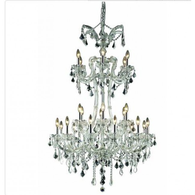 Chrome 24 Light 50-in Chandelier
