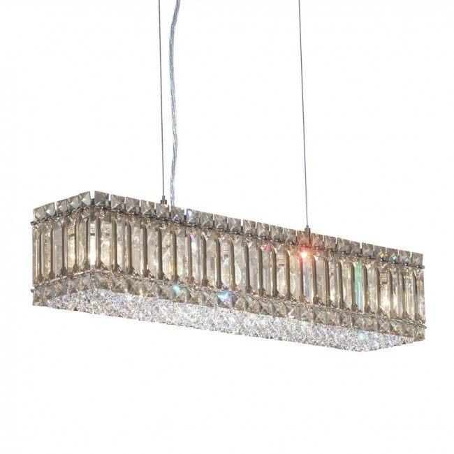 Contemporary Crystal Chandelier in polished chrome finish