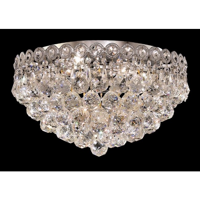 4 light flush mount crystal ceiling light droped with crystal ball