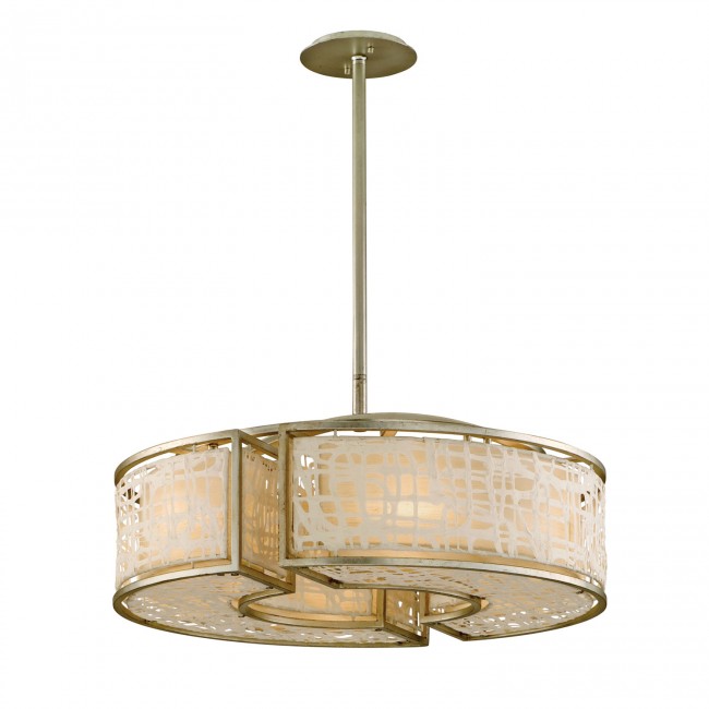 Silver Leaf Six-Light Pendant