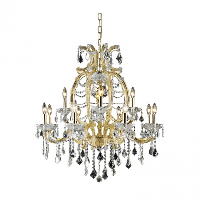 Chrome 48-Light LED Chandelier with Royal Cut Crystal

