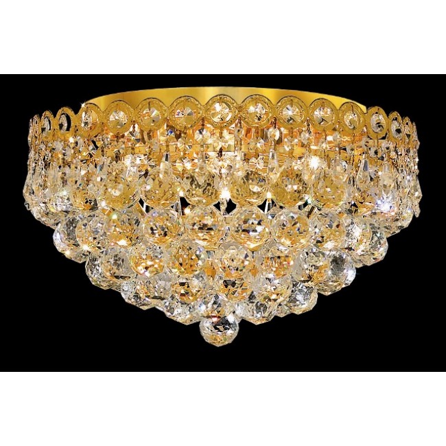 4 light flush mount crystal ceiling light droped with crystal ball