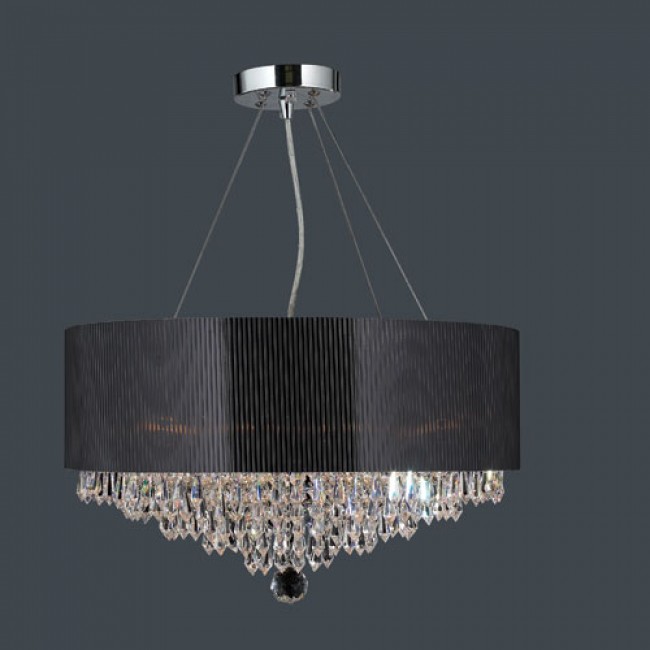 Corp Gatsby Six-Light Chrome Finish with Clear-Crystals Chandelier