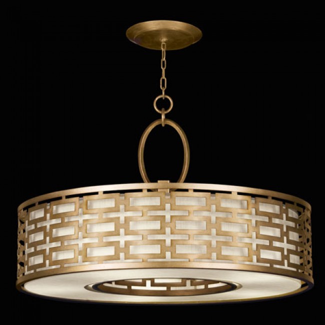 Five-Light Pendant in Burnished Gold Leaf Finish