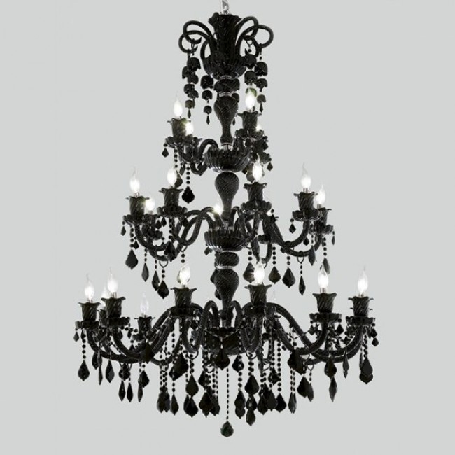 24 Light Elizabeth black traditional Crystal Chandelier 