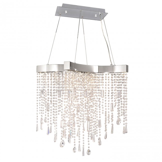Polished Chrome Ten-Light LED Pendant