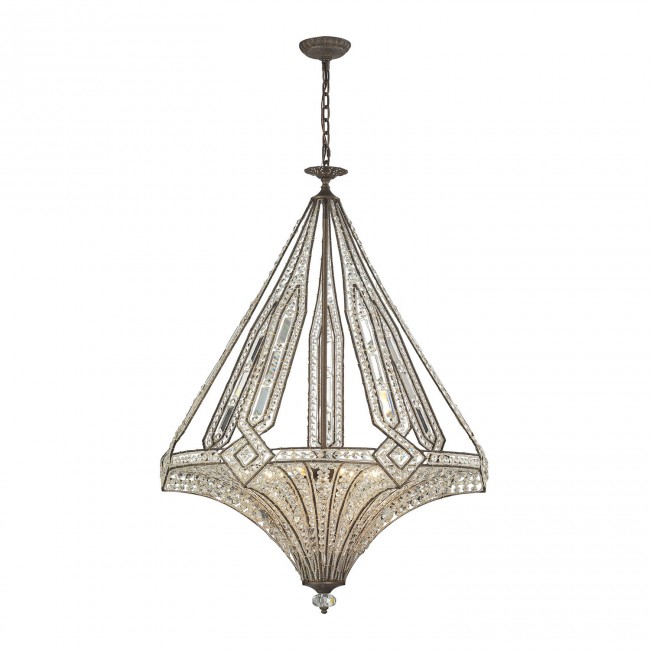 Jausten Antique Bronze Seven-Light Pendant