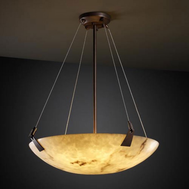Design Group LumenAria 48-Inch Bowl 6000 Lumen LED Pendant with Tapered Clips