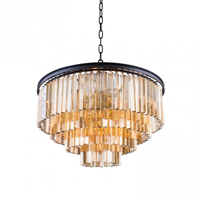 Sydney Mocha Brown Twenty-Three-Inch Pendant with Royal Cut Golden Teak Crystals