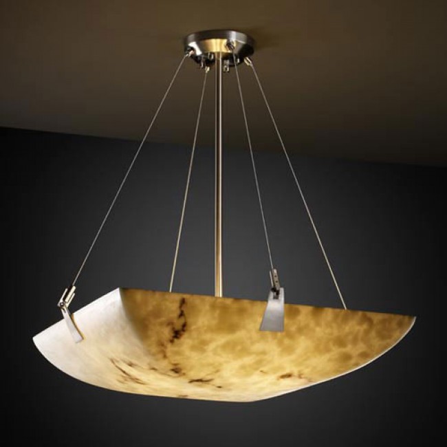 Design Group LumenAria 48-Inch Bowl 6000 Lumen LED Pendant with Tapered Clips
