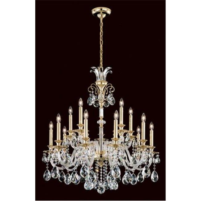15-Light Chandelier with Clear Heritage Crystal