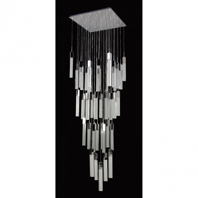 Glacier Ave. Chrome 41-Light Flush Mount Pendant