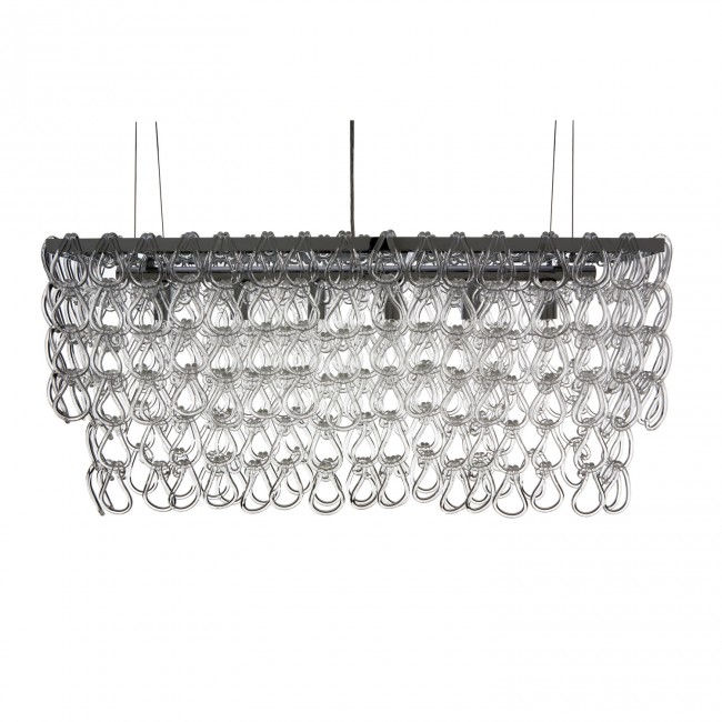 Chrome 36.5-Inch Six-Light Linear Pendant